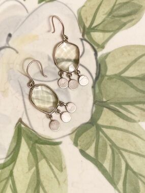 Jane Diaz | Faceted Lemon Quartz Drops w/Sterling Disc Dangles ♥ Rare & like new